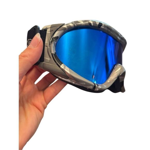 Renegade Snow Ski Goggles Winter Sports Adult SnowBoarding Black Frame • Blue Le - Picture 2 of 5